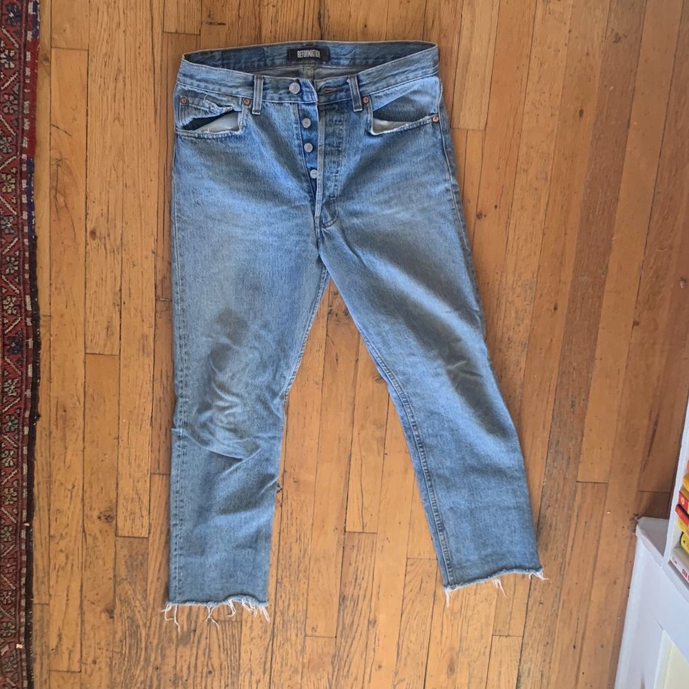 Levi's Women's Straight Leg Jeans — Faded Blue Denim